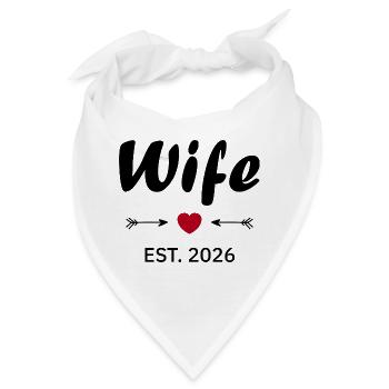 Ehefrau ist 2026 - Bandana - Weiß - Vorne