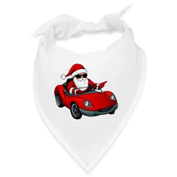Autofahrer Weihnachten - Bandana - Weiß - Vorne