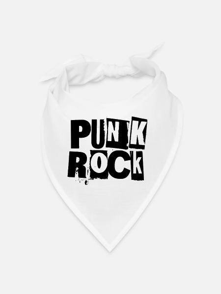 Punkrock Gothic Logo - Bandana - Weiß - Vorne