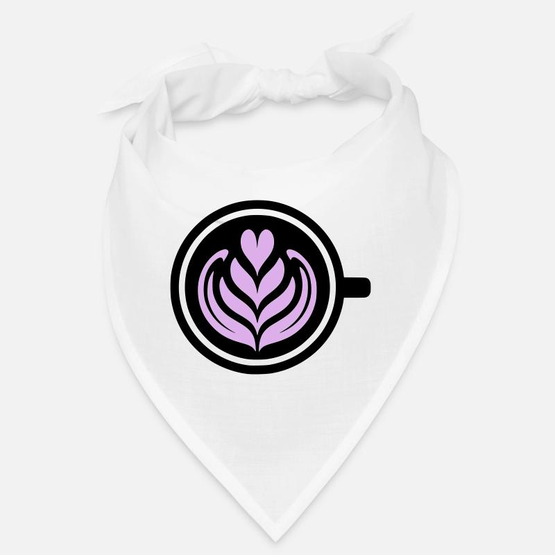 Coffee Love : Latte Art Heart Vector Bandana