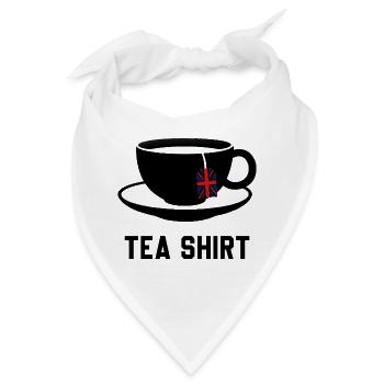 Teehemd – Wortspiel mit ruhiger Teetasse - Bandana - Weiß - Vorne