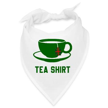 Teehemd – Wortspiel mit ruhiger Teetasse - Bandana - Weiß - Vorne