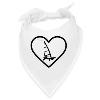 Cuore Carro A Vela – Passione Vento - Bandana - Weiß - Vorne
