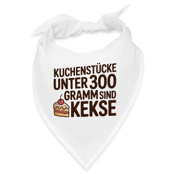  Kuchenstücke Unter 300 Gramm Sind Kekse Lustiger - Bandana - Weiß - Vorne