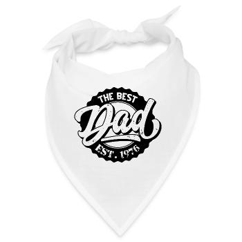 The Best Dad EST 1976 - Bandana - Weiß - Vorne