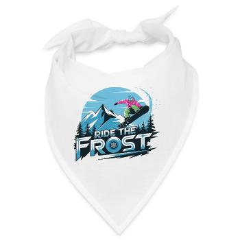  Ride The Frost Snowboard Motiv Für Snowboarder - Bandana - Weiß - Vorne