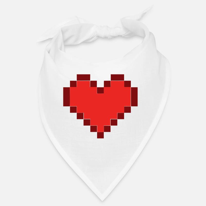 Pixel Heart 8-Bit Retro Gaming Vector Bandana