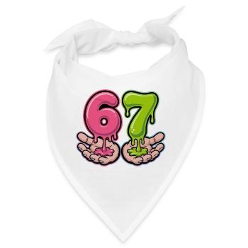 67 - Funny Six Seven T-Shirt - Bandana - Weiß - Vorne