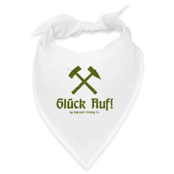 Glück Auf! - Ruhrpott - Zeche - Zollverein - Bandana - Weiß - Vorne