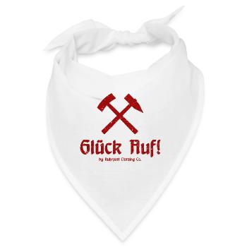 Glück Auf! - Ruhrpott - Zeche - Zollverein - Bandana - Weiß - Vorne