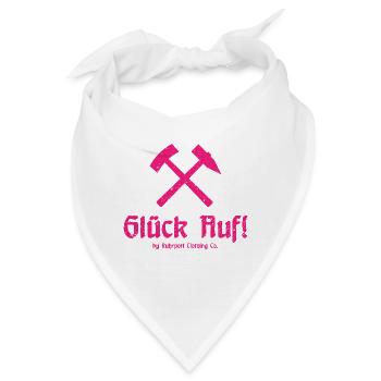 Glück Auf! - Ruhrpott - Zeche - Zollverein - Bandana - Weiß - Vorne