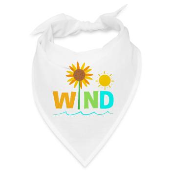Windrad Windenergie Windkraft - Bandana - Weiß - Vorne