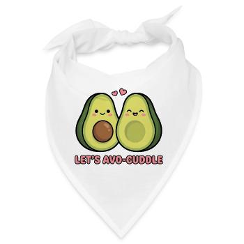 Lasst uns Avo-Cuddle | Süßes Wortspiel mit Avocado-Paar - Bandana - Weiß - Vorne