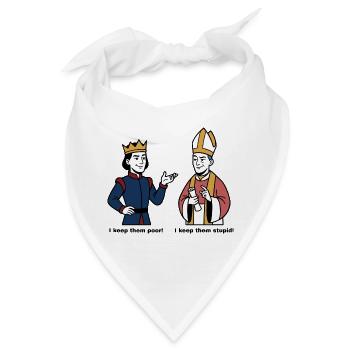 König und Bischof im Gespräch - Bandana - Weiß - Vorne