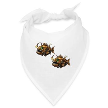 Steampunk Tiefsee Piranhas - Bandana - Weiß - Vorne