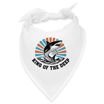 Haikönig des tiefen Ausbruchs - Bandana - Weiß - Vorne