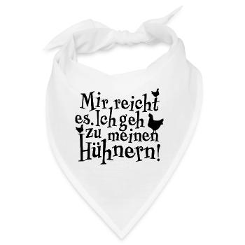 Hühner Fans -  Hahn - Gockel - Küken - Bandana - Weiß - Vorne