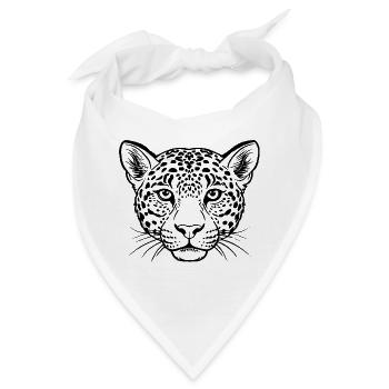 Leopardengesicht - Bandana - Weiß - Vorne