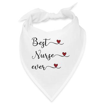 Krankenschwester - beste Krankenschwester - Bandana - Weiß - Vorne