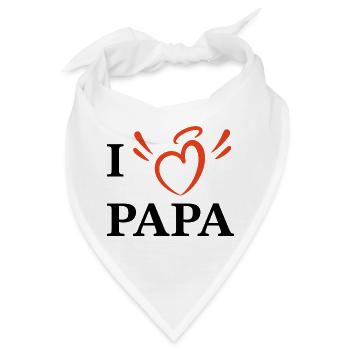 Ich liebe Papa - Bandana - Weiß - Vorne