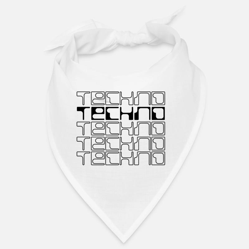 Techno-Musik geometrisches Logodesign Bandana