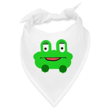 Frosch Kinder Kind fröhlich  - Bandana - Weiß - Vorne