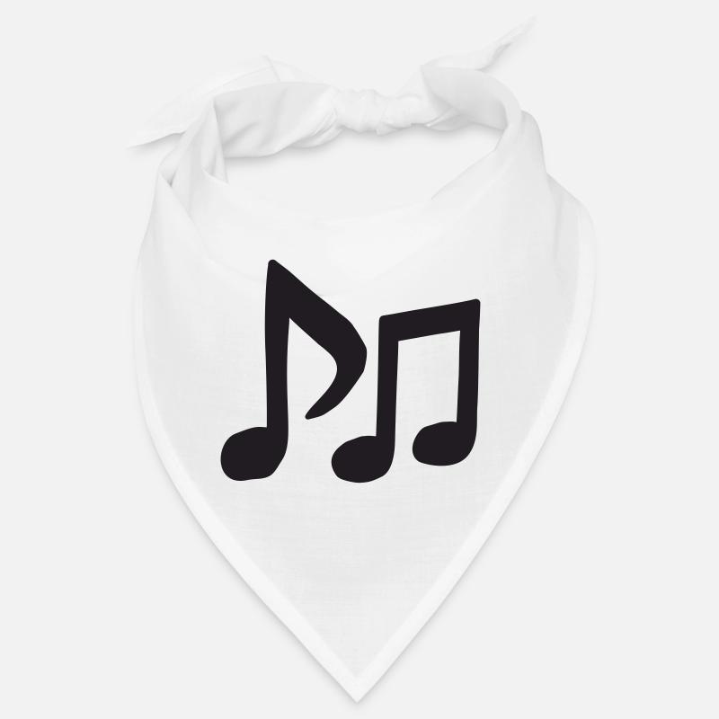 Silhouette des Notes Noires Bandana