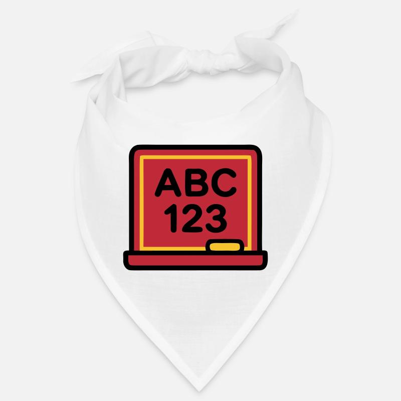 Schultafel ABC 123 Einschulung Bandana