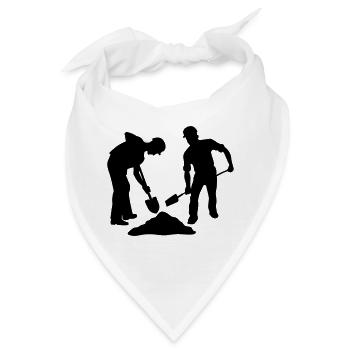 Sandarbeiterteam – Bodenpersonal - Bandana - Weiß - Vorne
