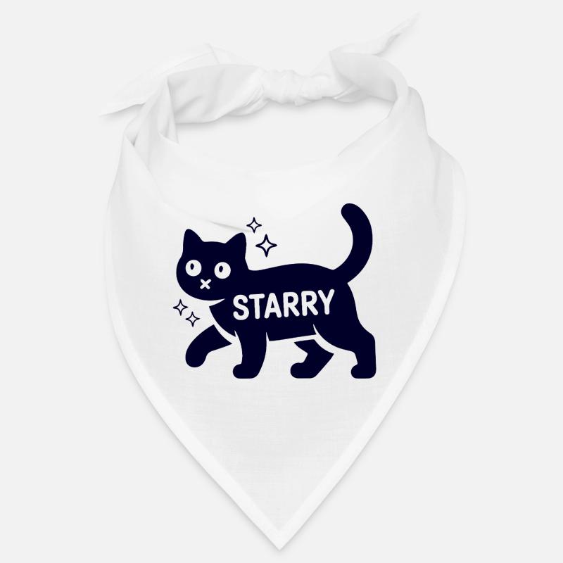 Samtpfote Starry Lustig Monochrom Katze Bandana