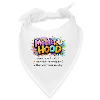 Groovy Retro Mutterschaft – Das Leben von Mom Rock - Bandana - Weiß - Vorne
