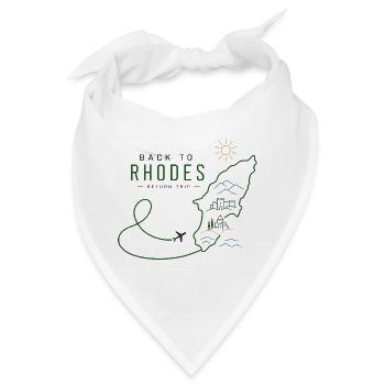 Back to Rhodes Return Trip Greek Island Travel - Bandana - Weiß - Vorne