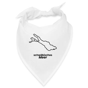 Schwäbisches Meer Bodensee T-Shirt Geschenk - Bandana - Weiß - Vorne