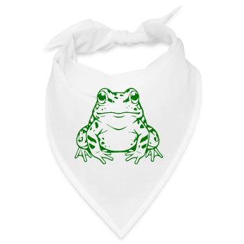 Grüner Frosch Kröte Geschenk - Bandana - Weiß - Vorne