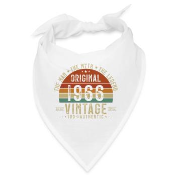 1966 Vintage Retro Geburtstagsgeschenk - Bandana - Weiß - Vorne