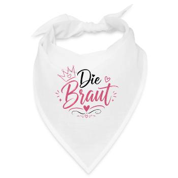 Team Braut "Die Braut" – Junggesellinnenabschied - Bandana - Weiß - Vorne