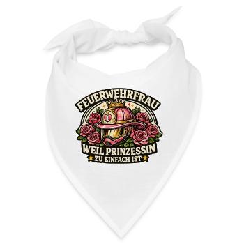 Feuerwehrfrau Prinzessin Rosenkranz - Bandana - Weiß - Vorne