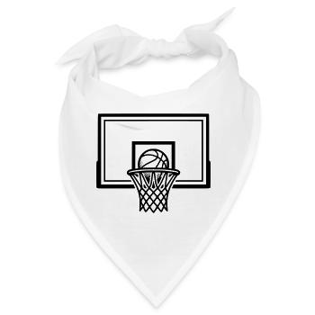 Basketballkorb Ball Basketballverein Streetball - Bandana - Weiß - Vorne