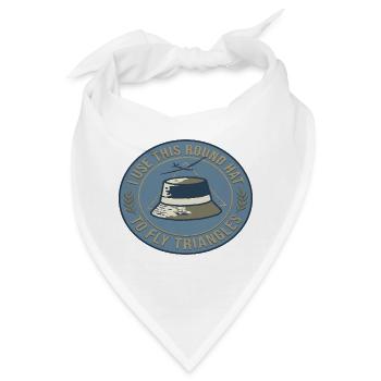 Round Hat Flies Triangles - Bandana - Weiß - Vorne