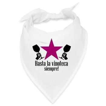 hasta la vinoteca siempre! - Bandana - Weiß - Vorne