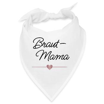Braut Mama Herz Hochzeit Geschenk - Bandana - Weiß - Vorne