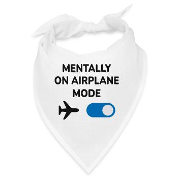 Mental im Flugmodus lustige Reise-Introvertierter - Bandana - Weiß - Vorne