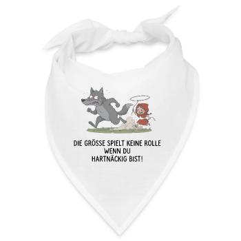 Die Grösse spielt keine Rolle - Bandana - Weiß - Vorne