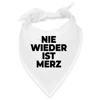 Nie wieder ist Merz | Merz - nicht mein Kanzler - Bandana - Weiß - Vorne
