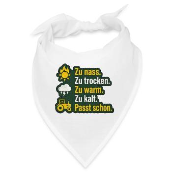 Deutscher Landwirt Alltag - Bandana - Weiß - Vorne