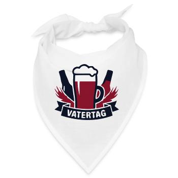 Vatertag Bier Banner Logo - Bandana - Weiß - Vorne