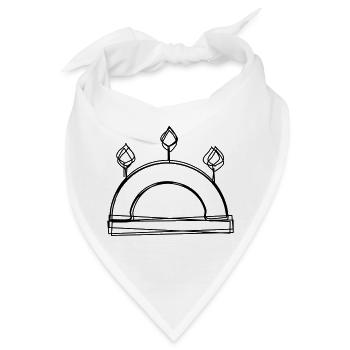 Schwibbogen handgezeichnet - Bandana - Weiß - Vorne