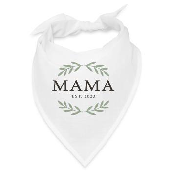 Mama Est. 2023 Laurels - Bandana - Weiß - Vorne