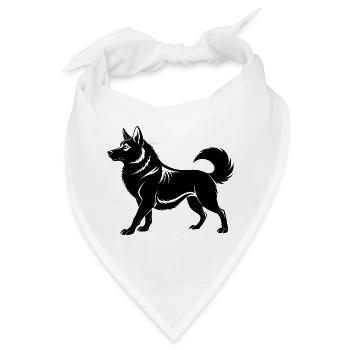 Schwedischer Vallhund-Hundegang - Bandana - Weiß - Vorne