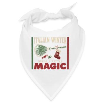 La Befana Italienische Epiphanie Weihnachtshexe - Bandana - Weiß - Vorne